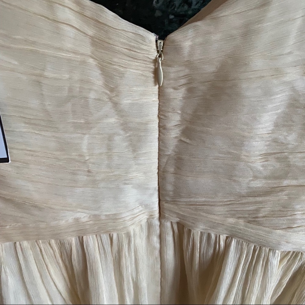 J. Crew Wedding Heidi Silk Chiffon Dress Champagne - Picture 6 of 9